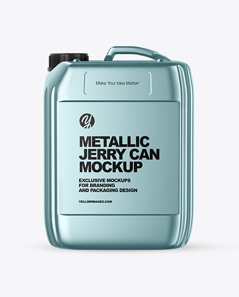 Metallic Jerrycan Mockup