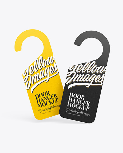 Two Door Hangers Mockup