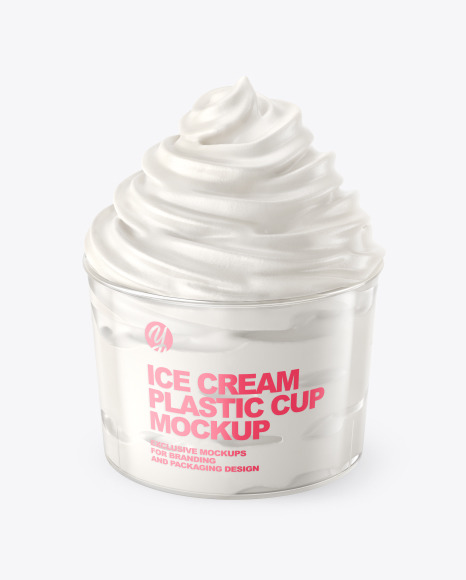 Ice Cream Plastic Cup Mockup