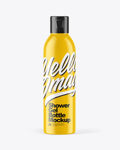 Glossy Shower Gel Bottle Mockup
