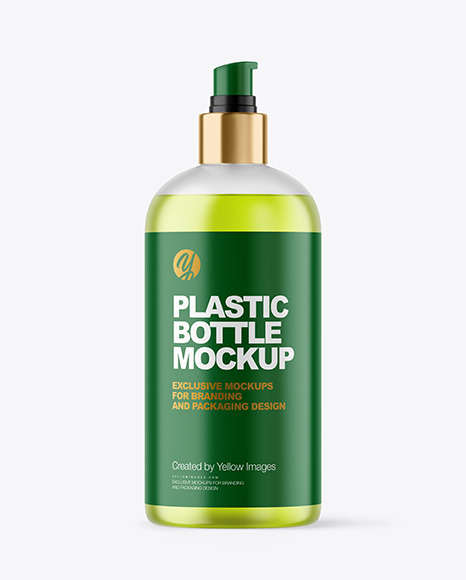 Frosted Color Liquid Cosmetic Bottle Mockup