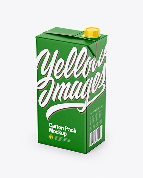 2000ml Carton Pack Mockup