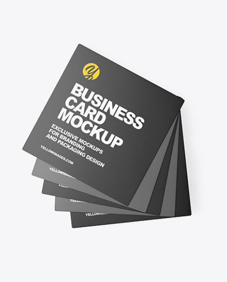 Five Business Cards Mockup