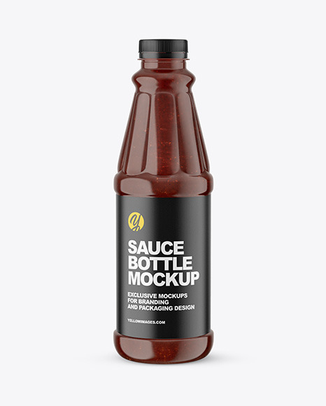 Barbecue Sauce Bottle Mockup