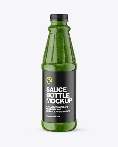 Pesto Sauce Bottle Mockup