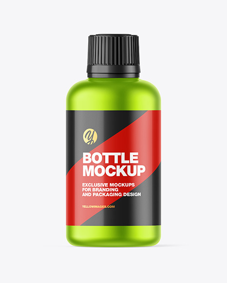 Matte Metallic Bottle Mockup