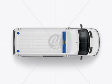 Van Ambulance Mockup - Top View