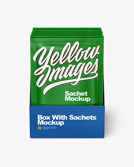 Box with Paper Sachets Mockup
