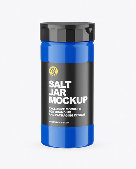 Glossy Salt Jar Mockup
