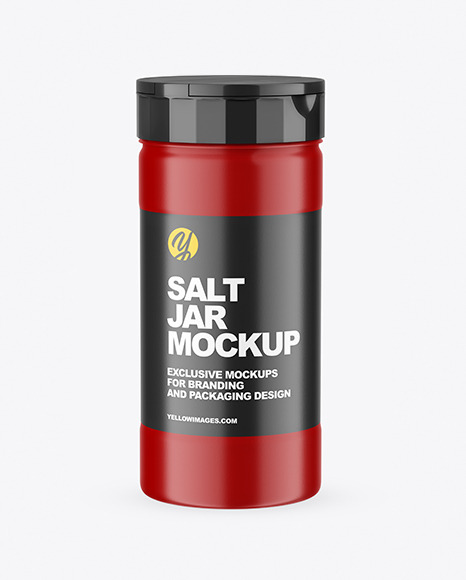 Matte Salt Jar Mockup