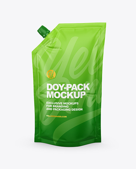 Matte Doy-Pack Mockup - Front View