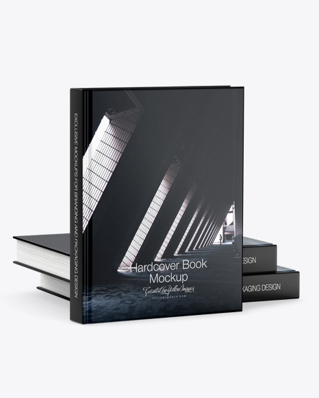 Hardcover Book w/ Matte Cover Mockup