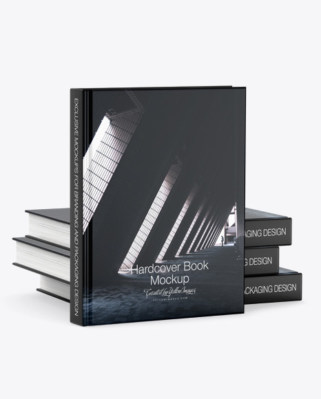 Hardcover Book w/ Matte Cover Mockup