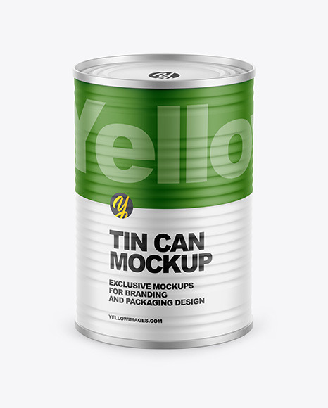 Tin Can w/ Matte Finish Mockup