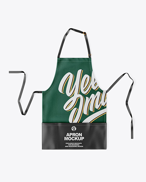 Apron With Leather Parts Mockup - Top View