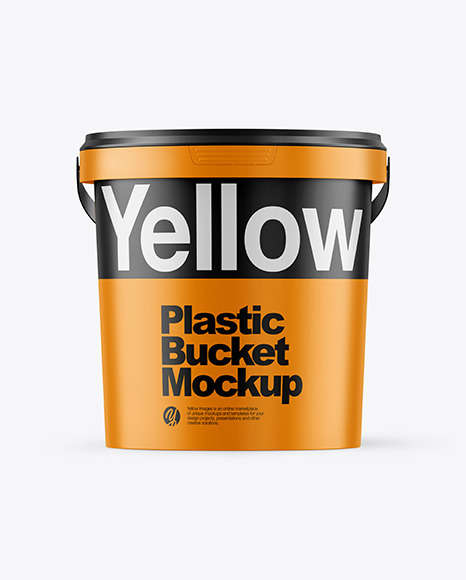 Matte Plastic Bucket Mockup