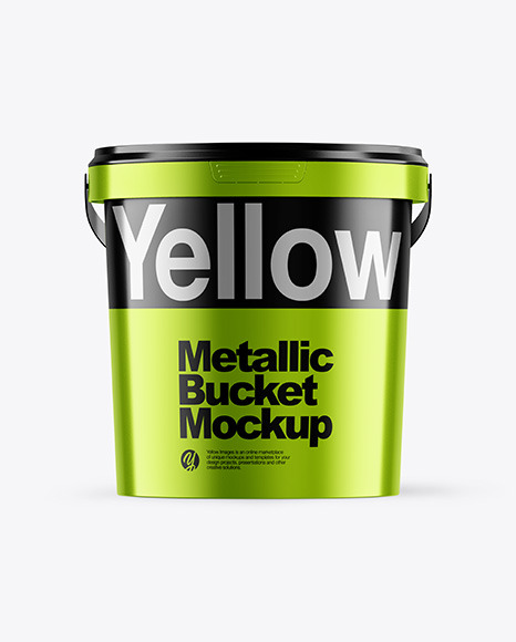 Metallic Bucket Mockup