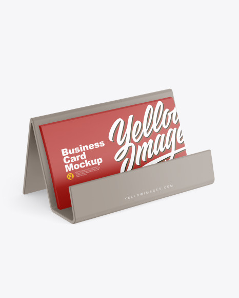 Business Cards with Matte Holder Mockup