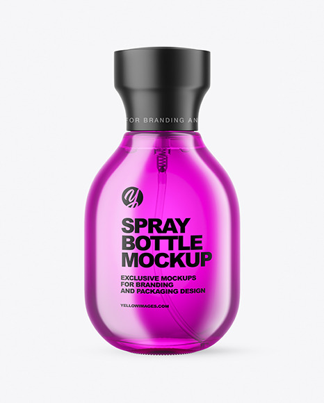 Color Spray Bottle Mockup