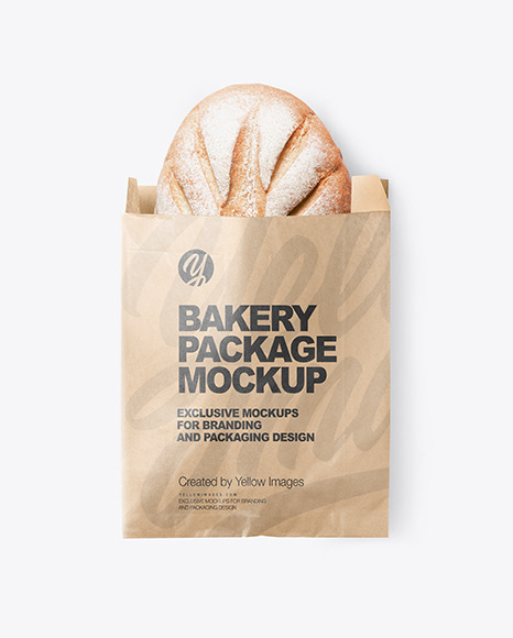 Kraft Paper Bakery Bag Mockup