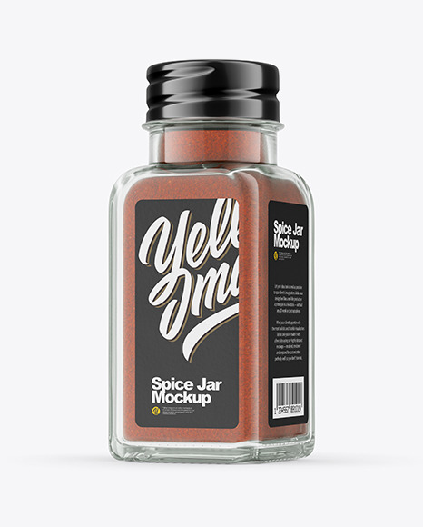 Clear Glass Jar with Red Pepper Mockup