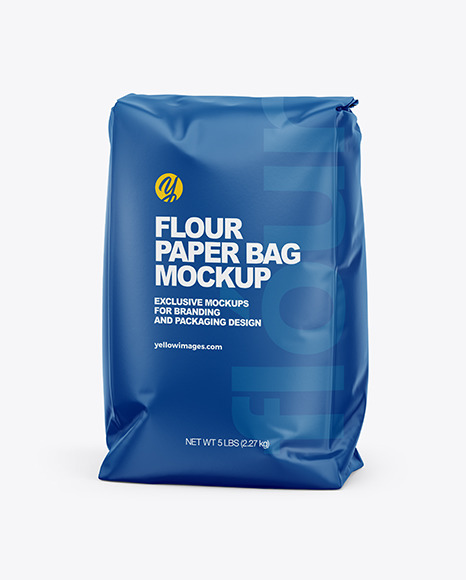 Matte Paper Flour Bag Mockup