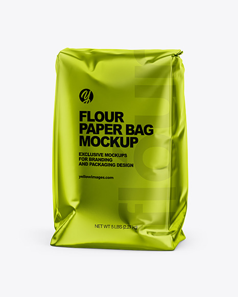 Metallized Paper Flour Bag Mockup