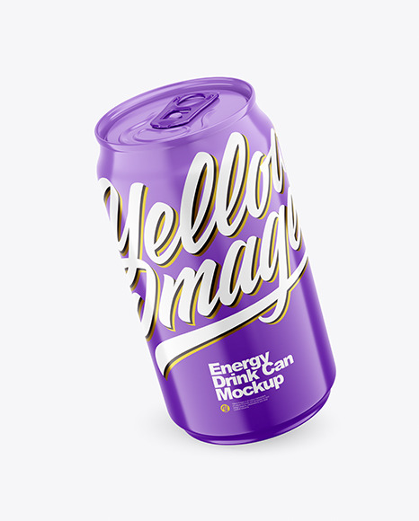 330ml Glossy Drink Can Mockup