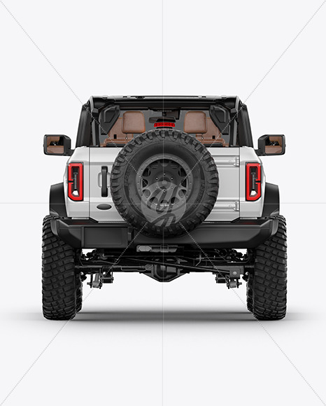 Off-Road SUV Open Roof Mockup - Back View