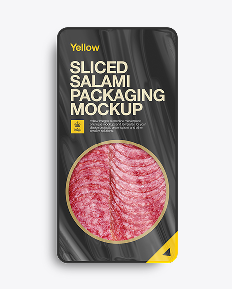 Plastic Vacuum Tray W/ Winter Salami Mockup