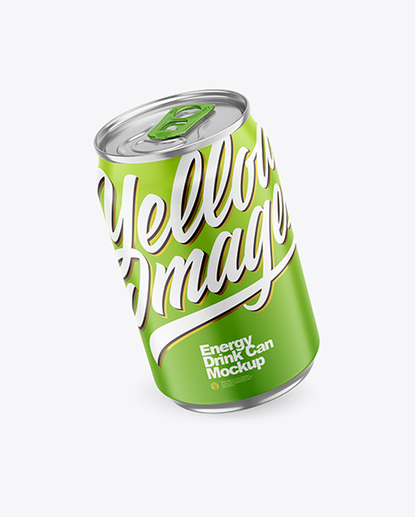 250ml Metallic Drink Can With Matte Finish Mockup