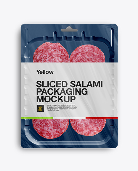 Vacuum Tray W/ Sliced Classic Salami Mock-up
