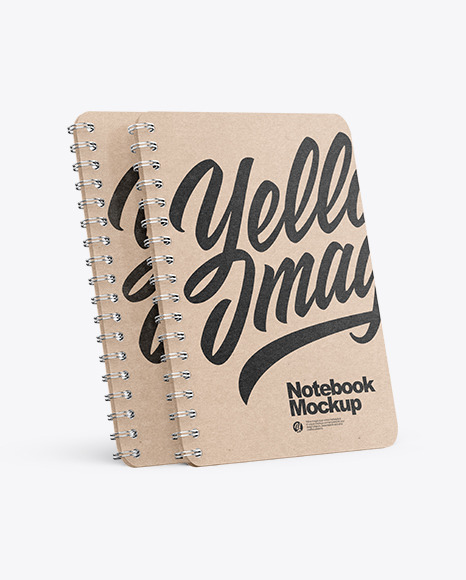 Spring Kraft Notebooks Mockup