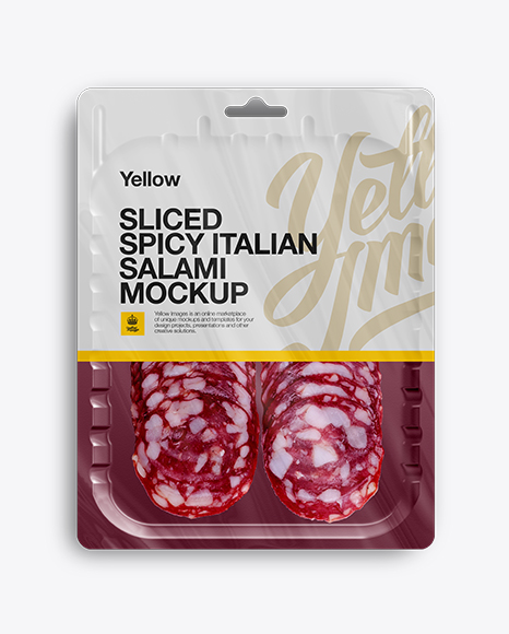 Vacuum Tray W/ Spicy Italian Salami Mock-up