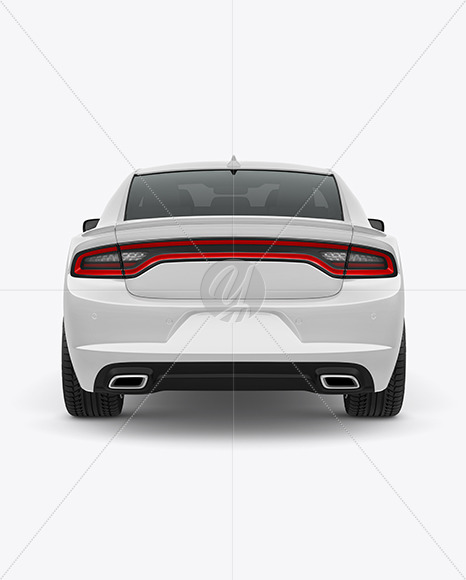 Muscle Car Mockup - Back View