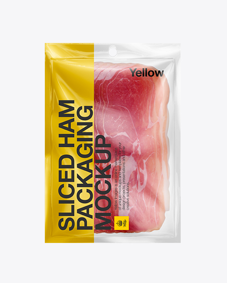 Plastic Vacuum Bag W/ Ham Mockup