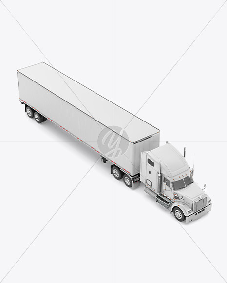 Truck Mockup - Half Side View (High Angle)