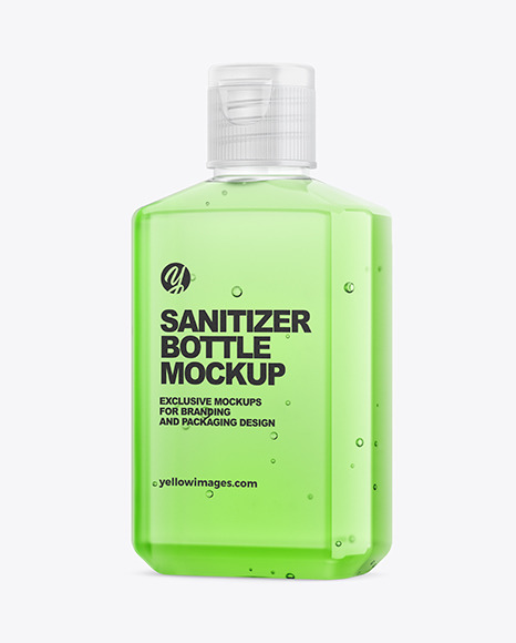 Glossy Hand Sanitizer Bottle Mockup