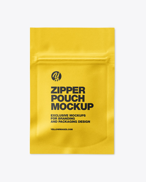 Paper Pouch W/ Zipper Mockup