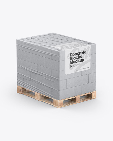 Pallet W/ Concrete Blocks Mockup