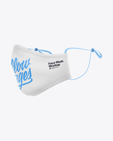 Face Mask with Strap Adjusters Mockup