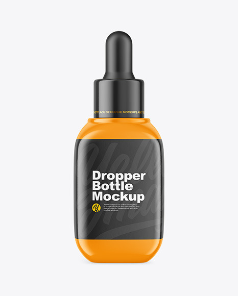 Glossy Dropper Bottle Mockup