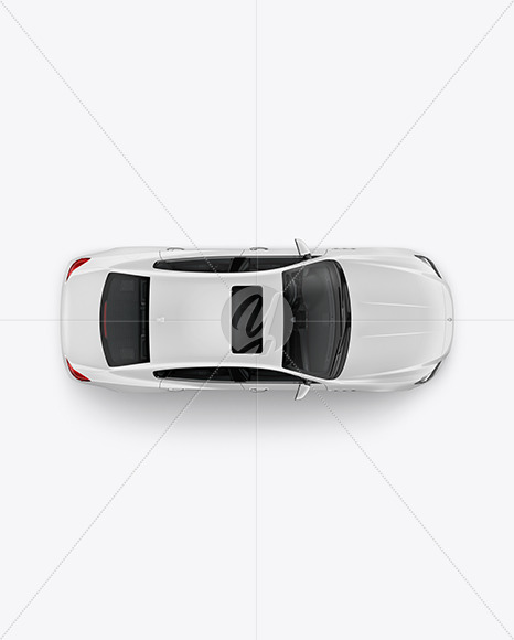 Luxury Sedan Mockup - Top View