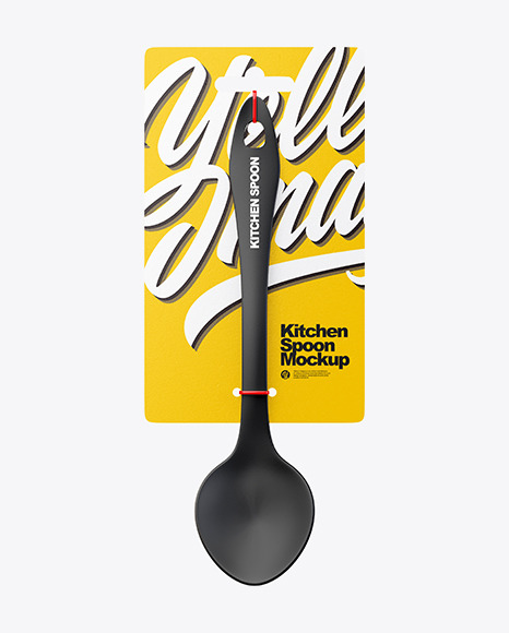 Plastic Kitchen Spoon Mockup