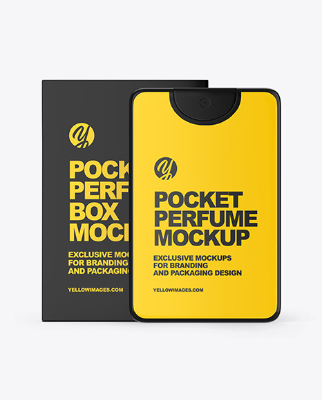 Pocket Perfume With Box Mockup