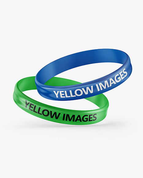 Two Glossy Silicone Wristbands