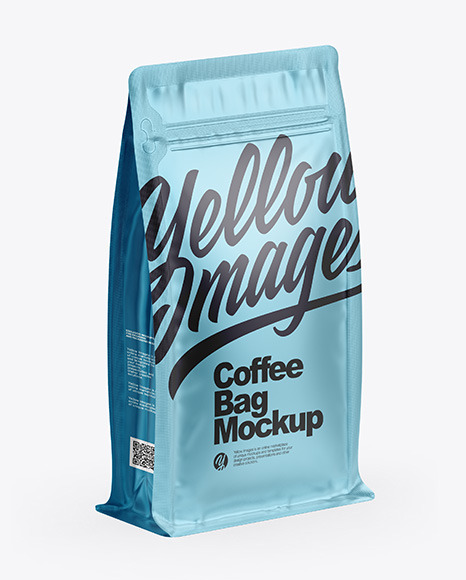 Metallic Matte Coffee Bag - Half Side View
