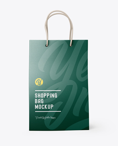 Leather Shopping Bag With Handles Mockup