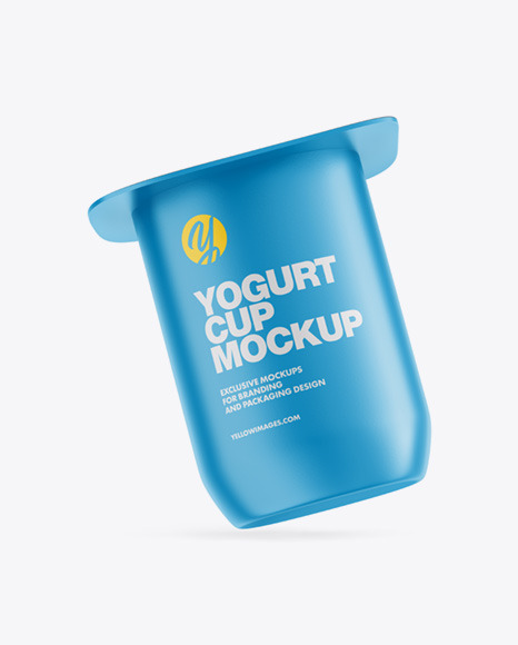 Yogurt Cup Mockup - Front View