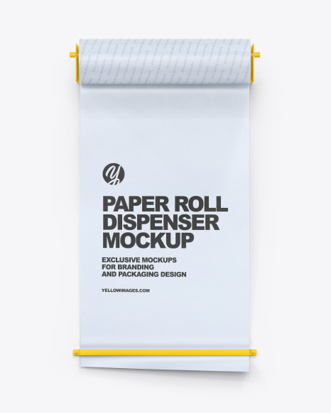Dispenser w/ Matte Paper Roll Mockup